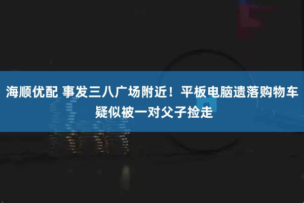 海顺优配 事发三八广场附近！平板电脑遗落购物车 疑似被一对父子捡走